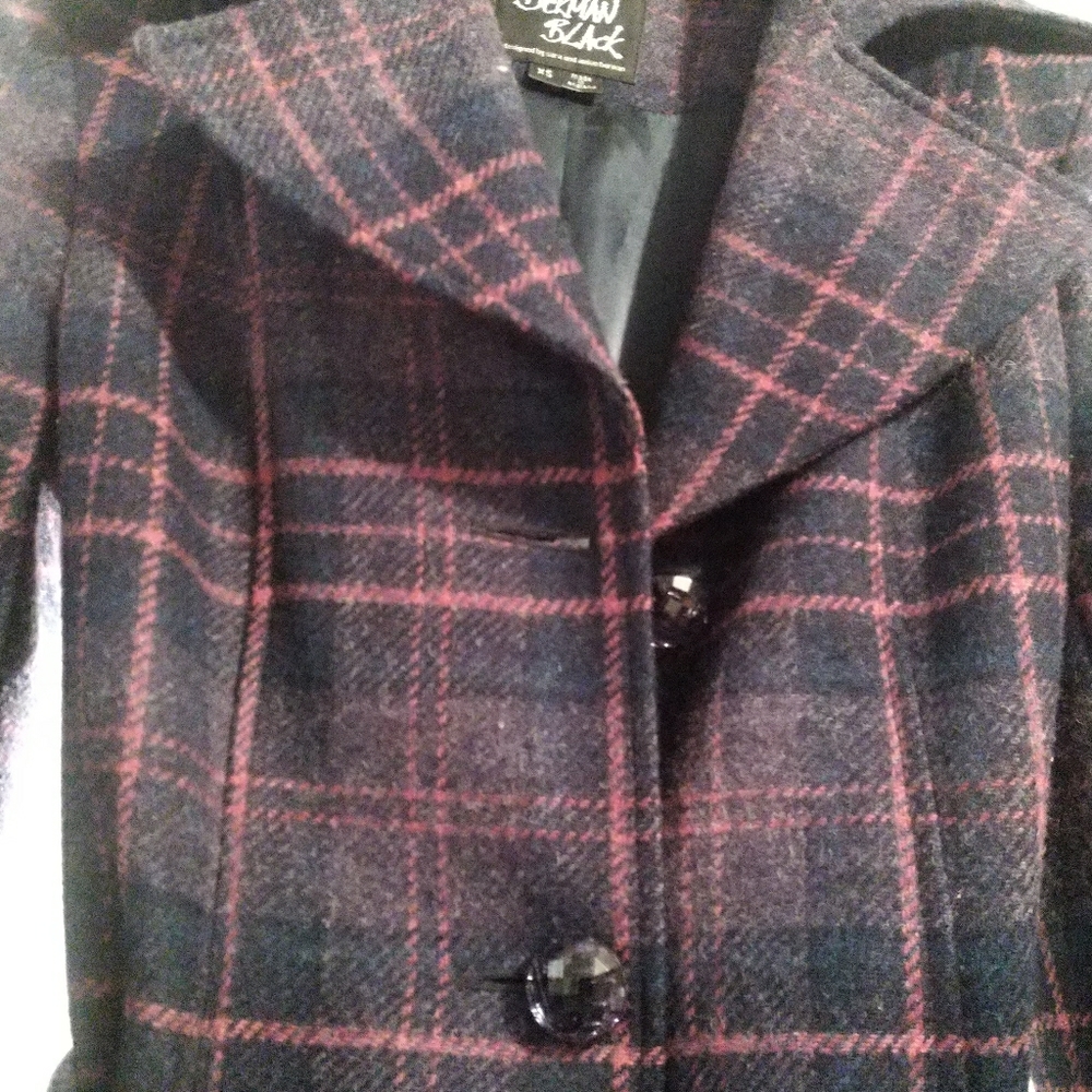 Adorable Plaid pea coat